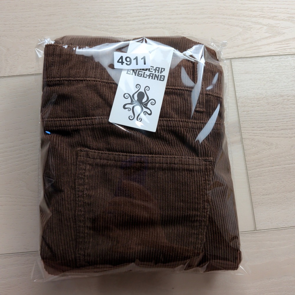 NEW Madcap England Corduroy Bell Bottom Flare Pants Mens 34x32 Brown Retro 70s - Picture 13 of 13